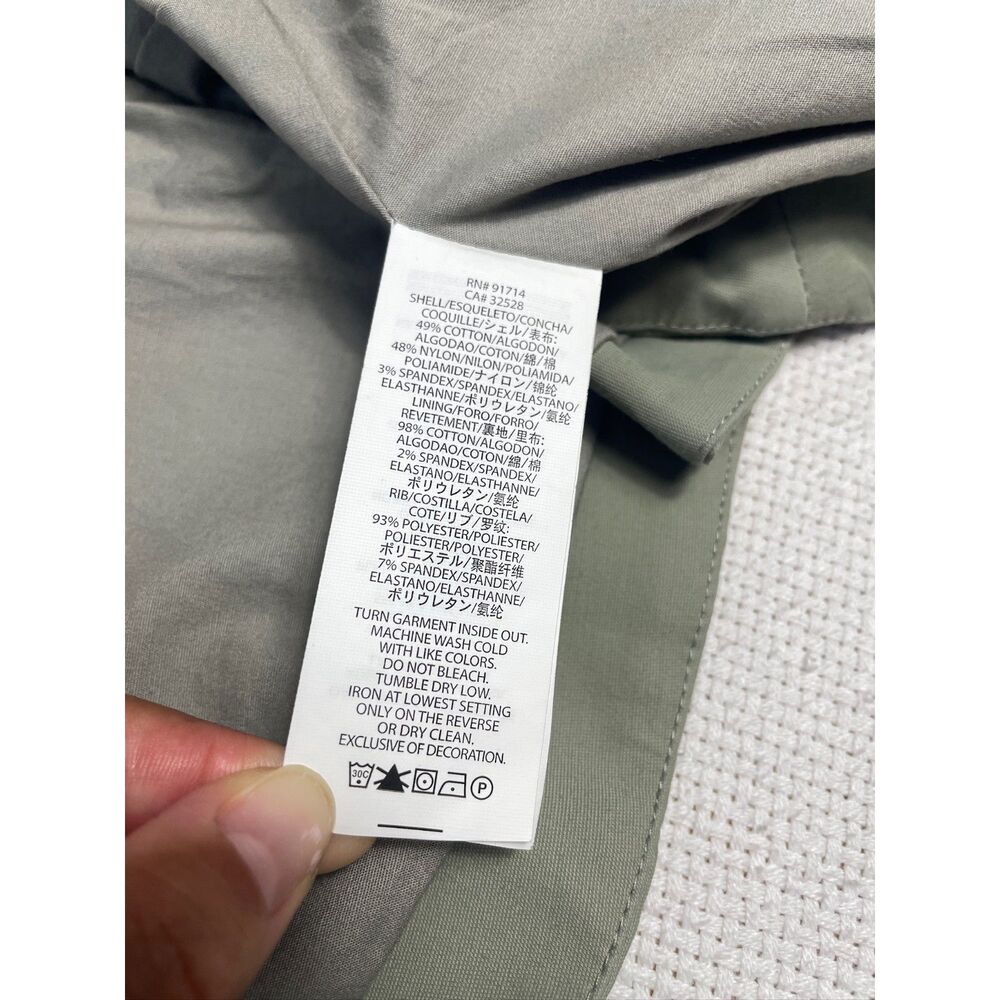 Armani Exchange A|X Sage Green Moto Jacket Women's XS Lightweight Buckle Detail - Picture 7 of 13